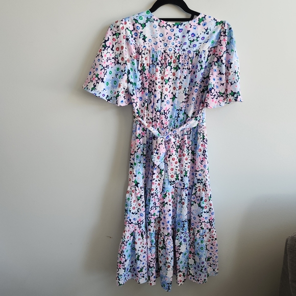 Kate Spade Flutter Sleeve Baby Doll Floral Cottagecore Peasant Daisy Dress - Picture 3 of 12